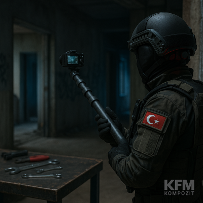 KARBON FİBER TELESKOPİK  BORU PROFESYONEL 7 METRE