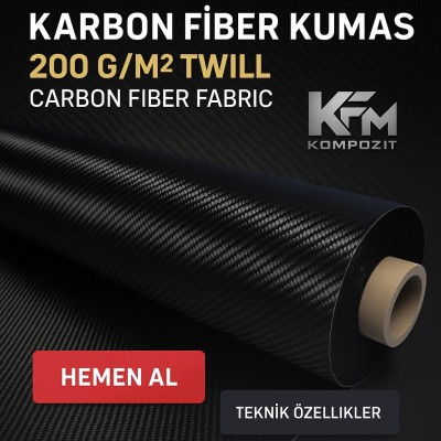 CARBON FIBER FABRIC 200Gr/m² Twill CARBON FIBER FABRIC 200Gr/m² Twill