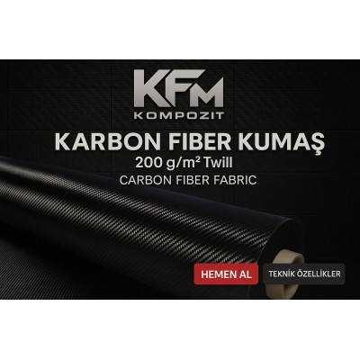 CARBON FIBER FABRIC 200Gr/m² Twill CARBON FIBER FABRIC 200Gr/m² Twill