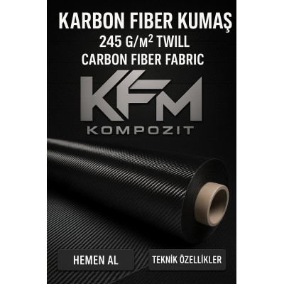 CARBON FIBER FABRIC 245Gr/m² Plain CARBON FIBER FABRIC 245Gr/m² Plain
