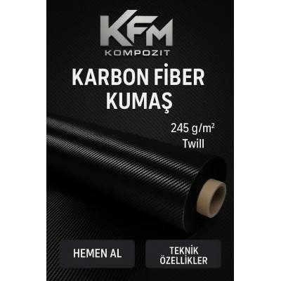 CARBON FIBER FABRIC 245Gr/m² Plain CARBON FIBER FABRIC 245Gr/m² Plain