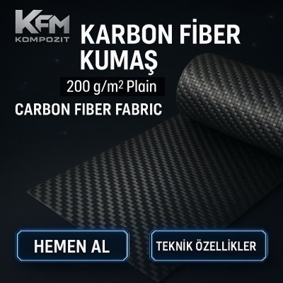 CARBON FIBER FABRIC 200Gr/m² Plain CARBON FIBER FABRIC 200Gr/m² Plain