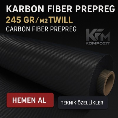 KARBONFİBER PREPREG 245Gr/m² Twill KARBONFİBER PREPREG 245Gr/m² Twill