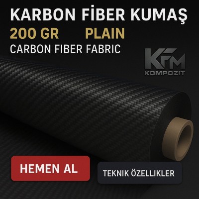 KARBON FİBER PREPREG 200Gr/m² Plain KARBON FİBER PREPREG 200Gr/m² Plain