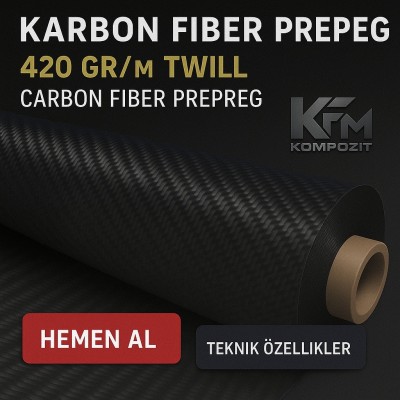 KARBON FİBER PREPREG 420Gr/m² Plain KARBON FİBER PREPREG 420Gr/m² Plain