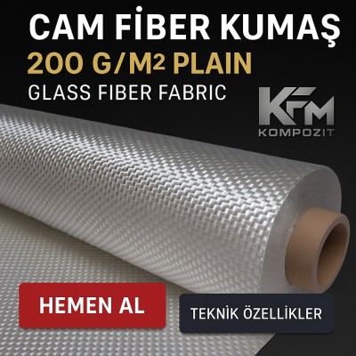 FIBERGLAS FABRIC 200Gr/M² Plain