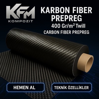 KARBON FİBER PREPREG 420Gr/m² Plain KARBON FİBER PREPREG 420Gr/m² Plain