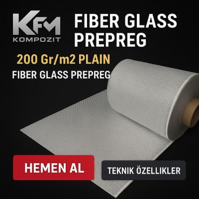 FIBER GLASS PREPREG 200 Gr/m² Plain FIBER GLASS PREPREG 200 Gr/m² Plain